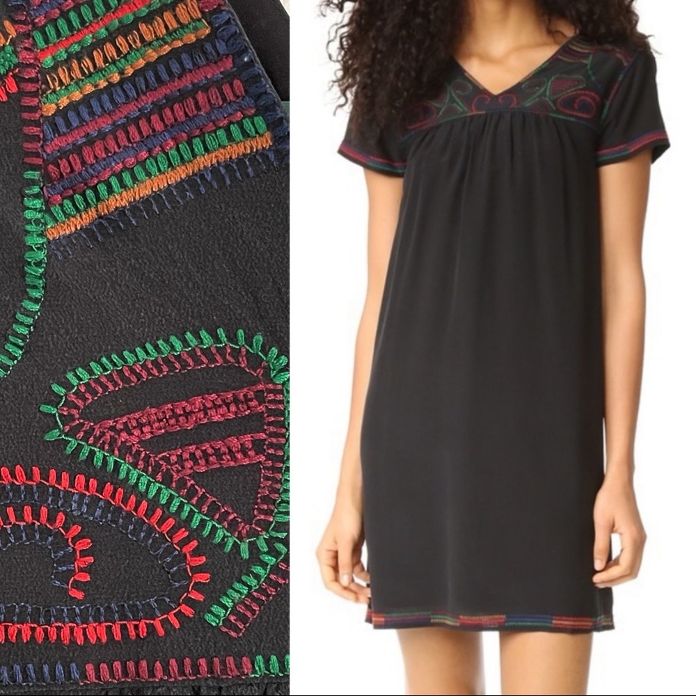 Madewell Embroidered Colorstitch Dress